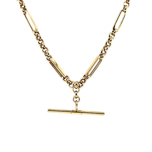 9ct Gold Belcher & Bar T-Bar Chain GC732