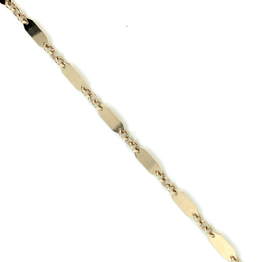 9ct Gold Flat Link Bracelet GB401