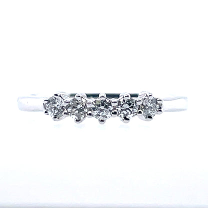 18ct White Gold Diamond 0.30ct Eternity Ring X8/10