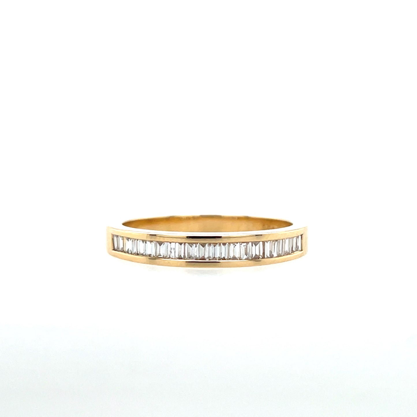 18ct Gold Baguette Diamond Channel-set 3mm Band X8/30