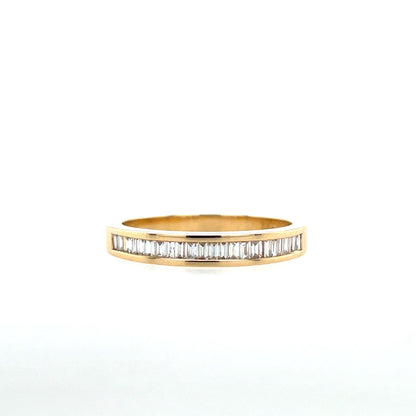 18ct Gold Baguette Diamond Channel-set 3mm Band X8/30