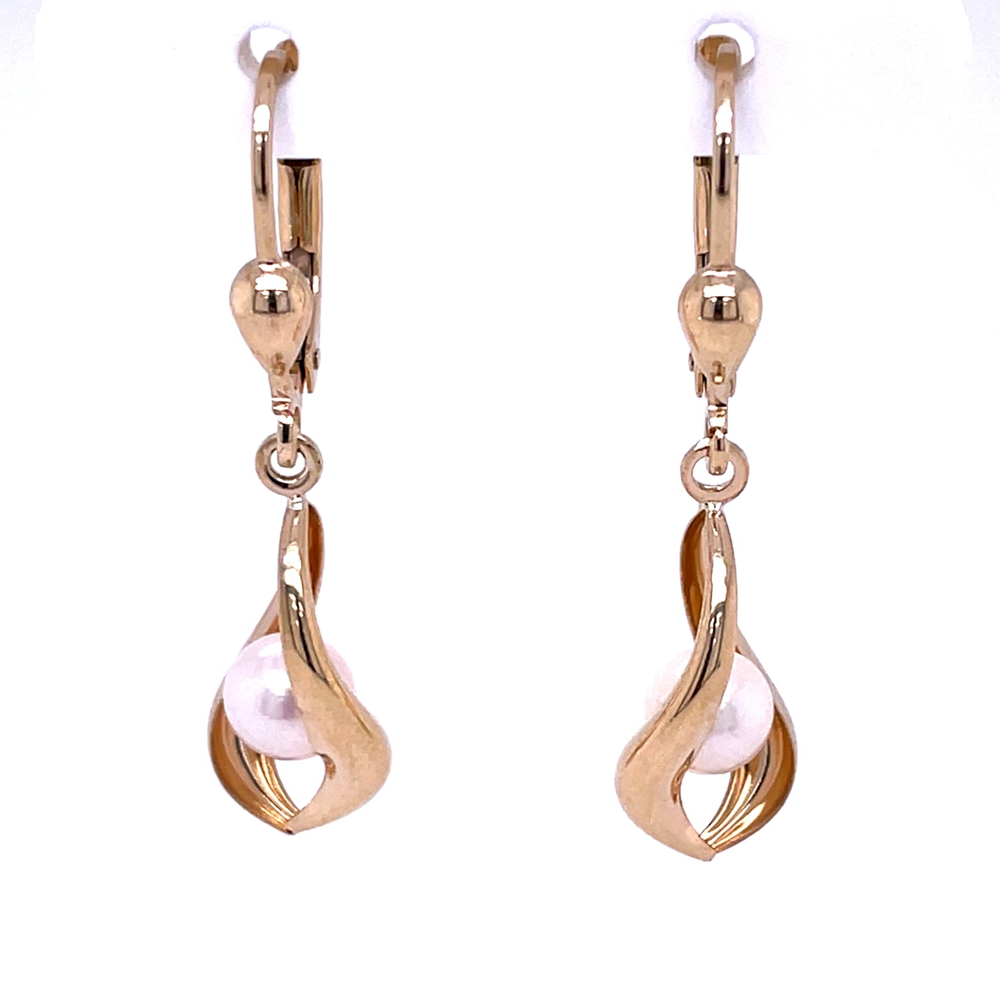 9ct Gold Pearl Drop Earrings GEP370