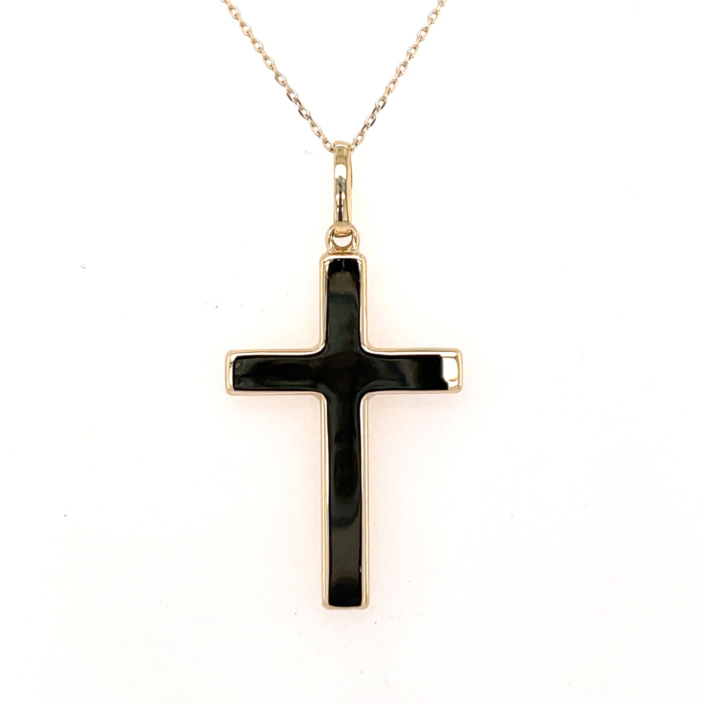 9ct Yellow Gold  Large Polished Cross GP787