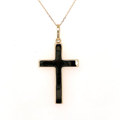 9ct Yellow Gold  Large Polished Cross GP782