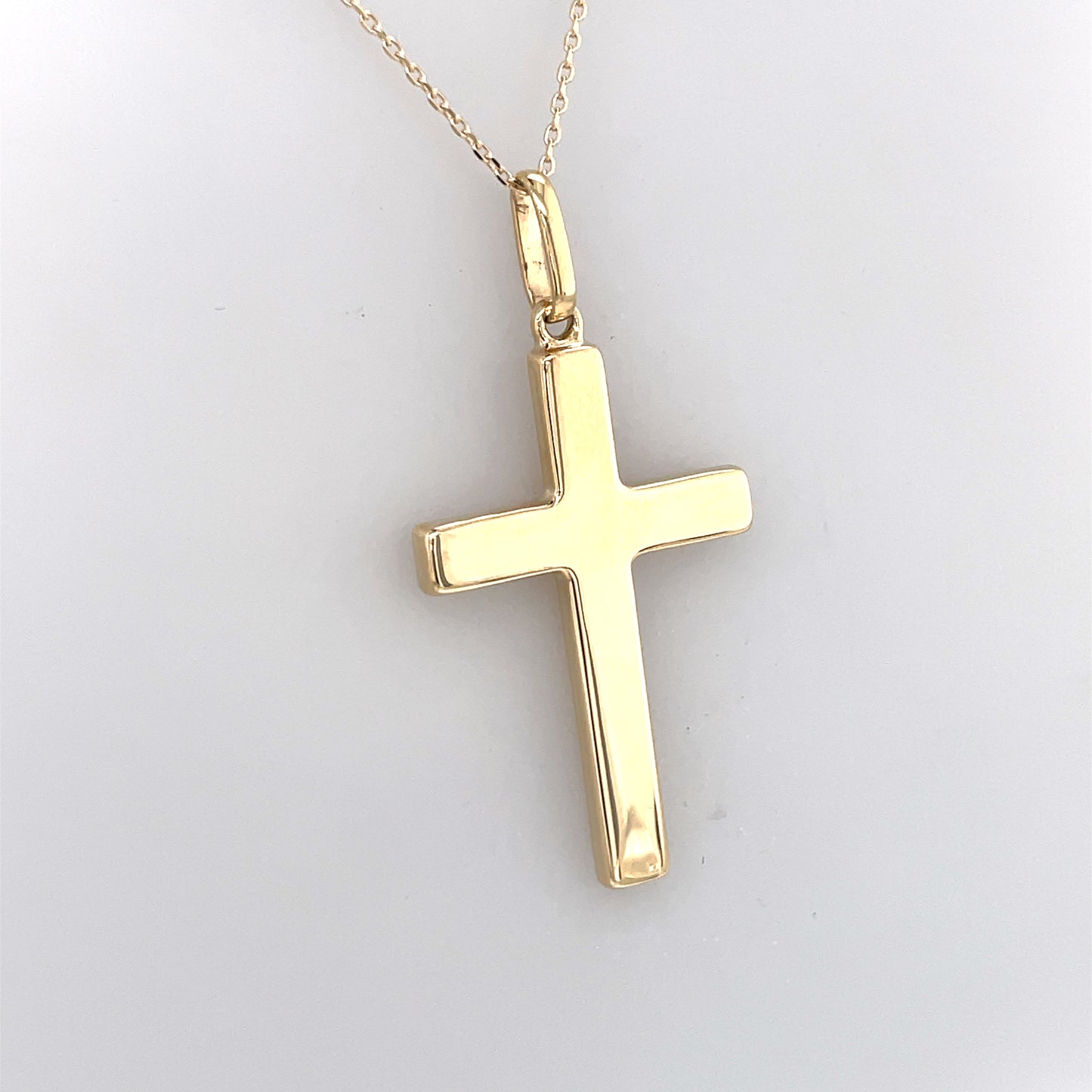 9ct Yellow Gold  Large Polished Cross GP782