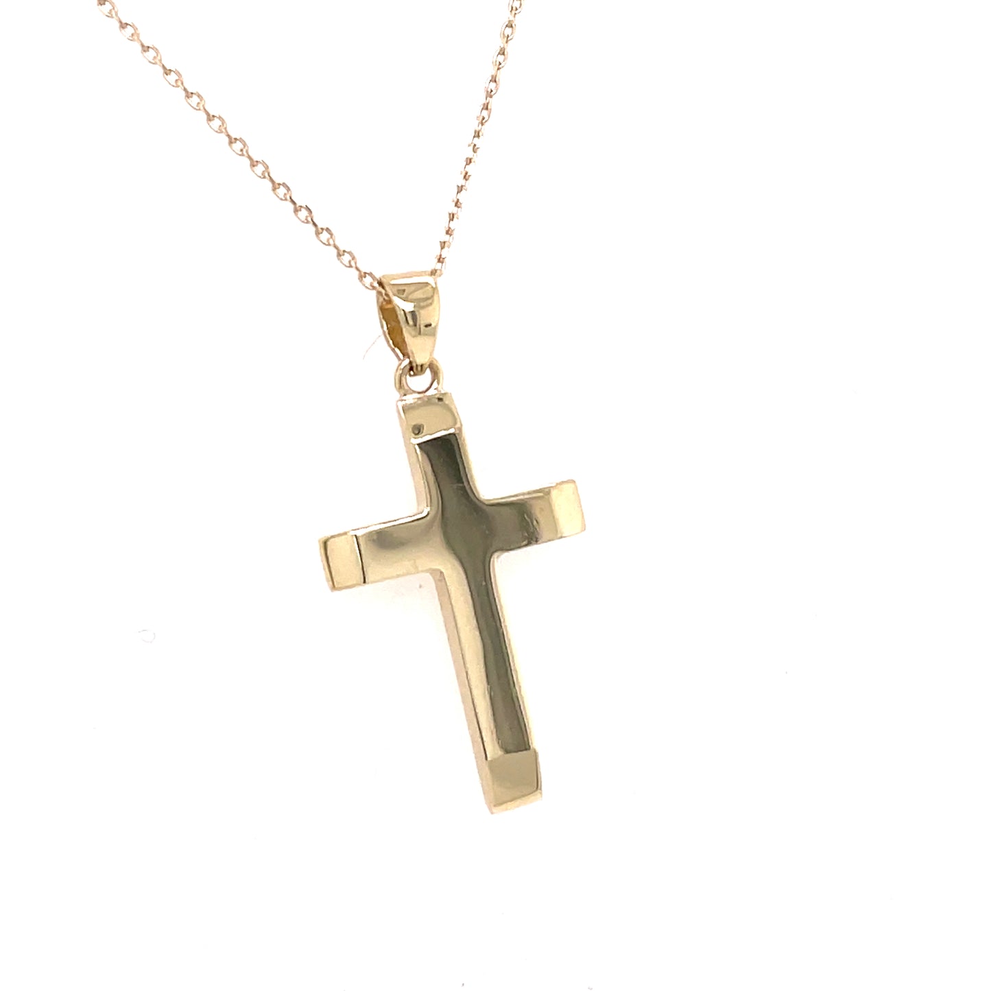 9ct Yellow Gold Cross Solid Chiselled Ends GP806