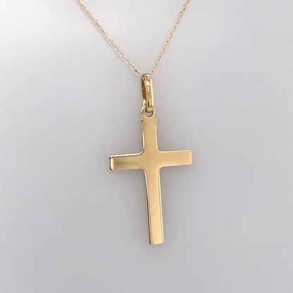 9ct Yellow Gold  Medium Polished Cross GP783