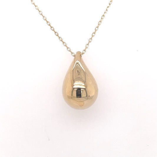 9ct Gold Raindrop Pendant GP794