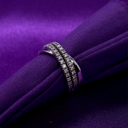 Diamond 0.24ct Double Crossover Band Y08