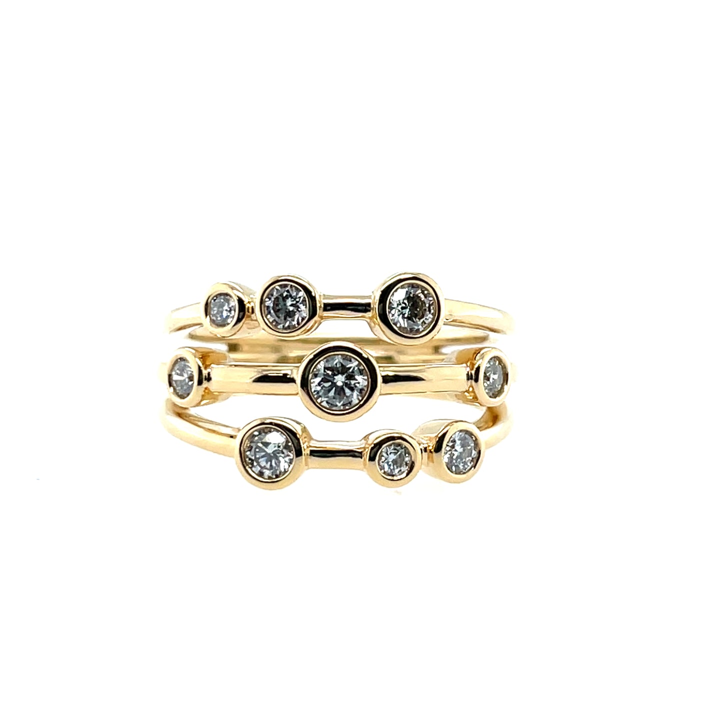 18ct Yellow Gold Diamond 0.50ct Bubble Ring Y14