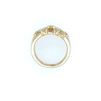 18ct Yellow Gold Diamond 0.50ct Bubble Ring Y14