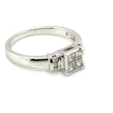 18ct White Gold Princess Diamond 0.40ct Ring Z010