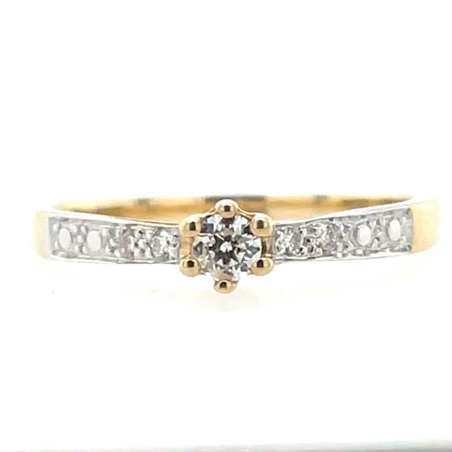 9ct Gold Diamond Solitaire 0.15ct Ring Z013