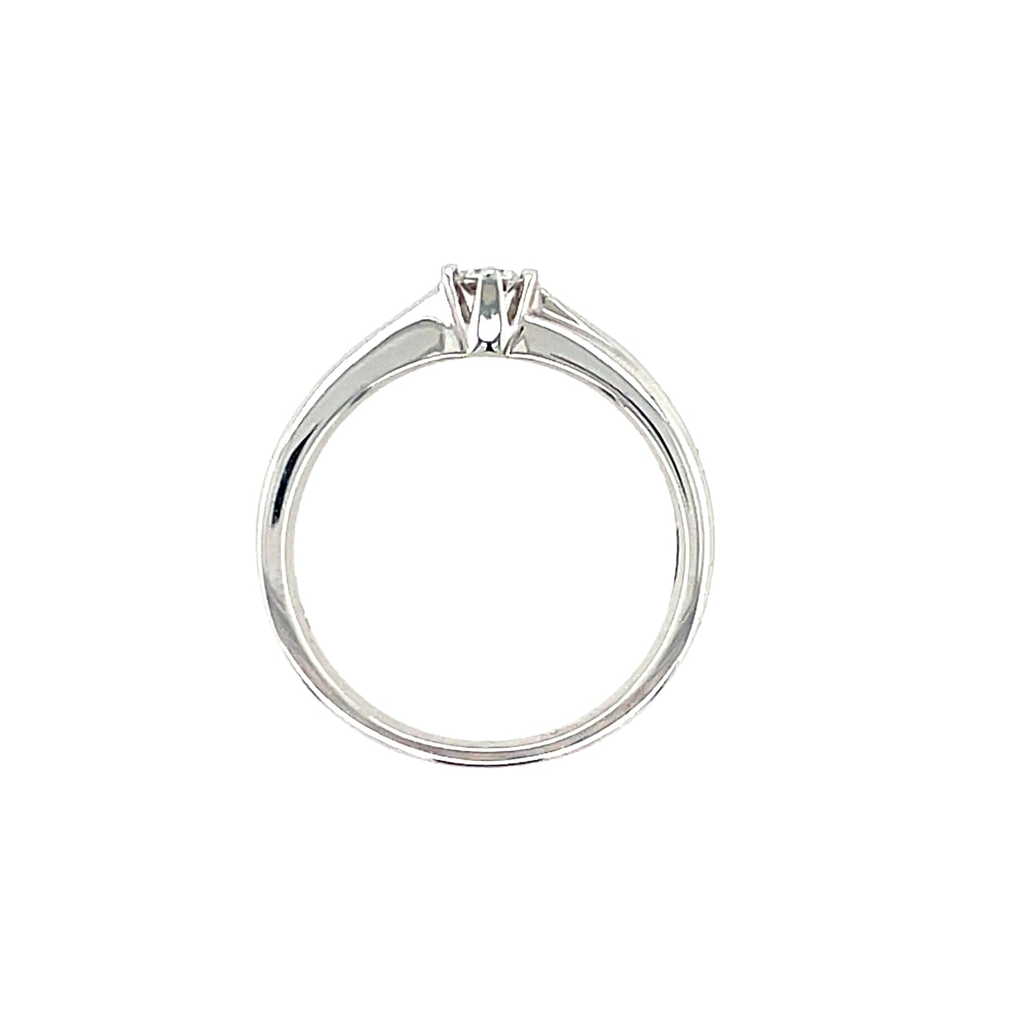 9ct White Gold Diamond  Solitaire 0.15ct Engagement Ring Z023