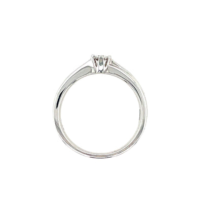 9ct White Gold Diamond  Solitaire 0.15ct Engagement Ring Z023