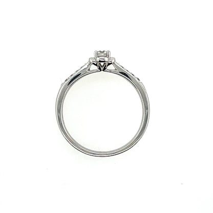 9ct White Gold Diamond Solitaire 0.22ct Engagement Ring Z110
