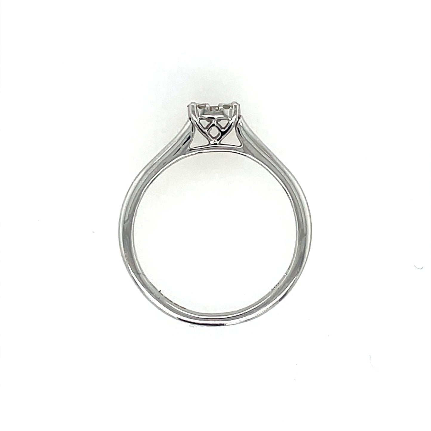 9ct White Gold Diamond  Halo 0.20ct Engagement Ring Z096