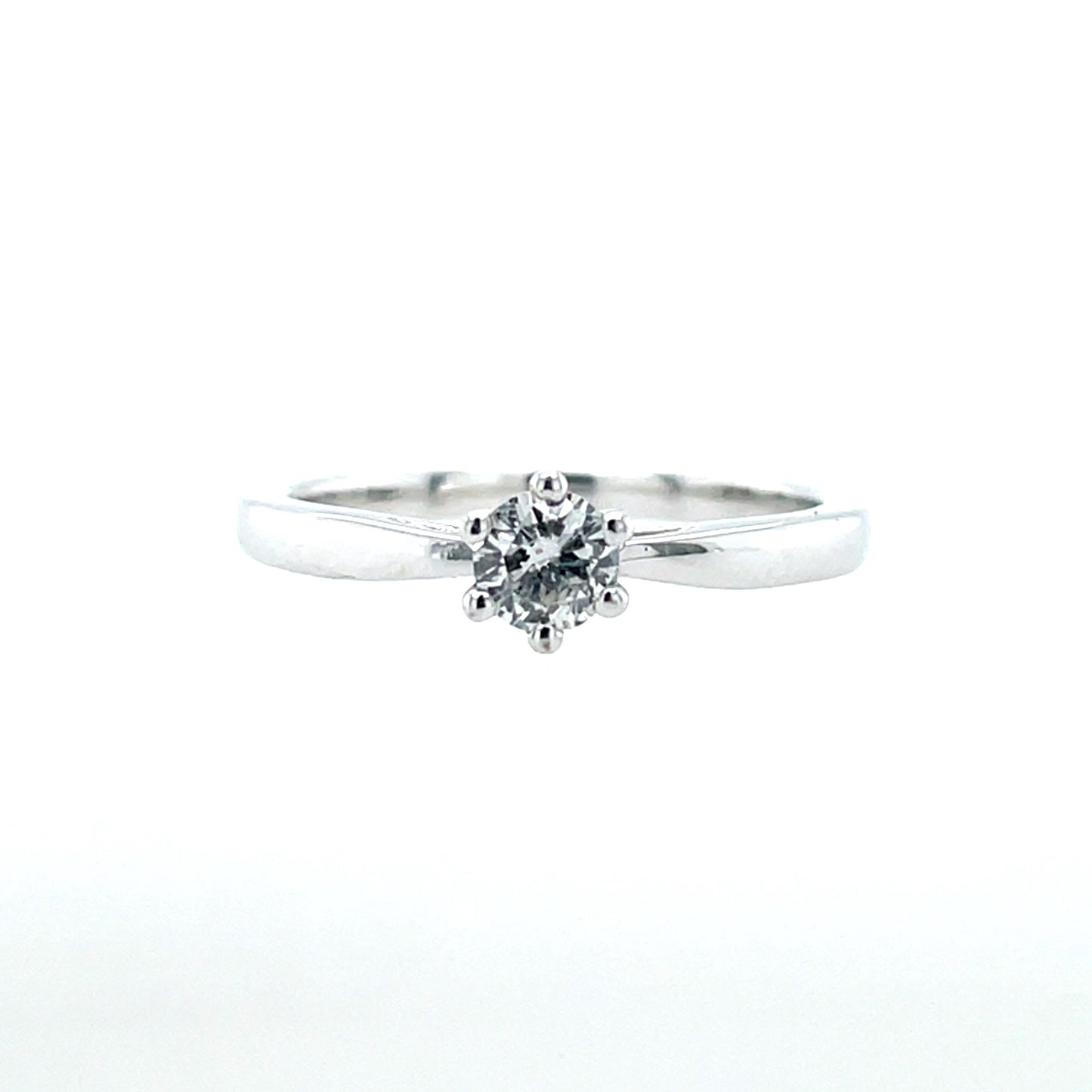 18ct White Gold 0.25ct Diamond Classic Solitaire Ring Z10/20