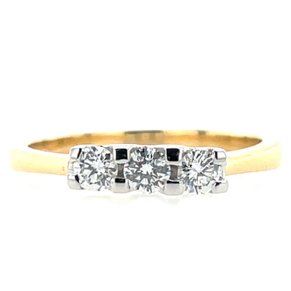 18ct Gold  Diamond Trilogy 0.35ct Ring Z10/34