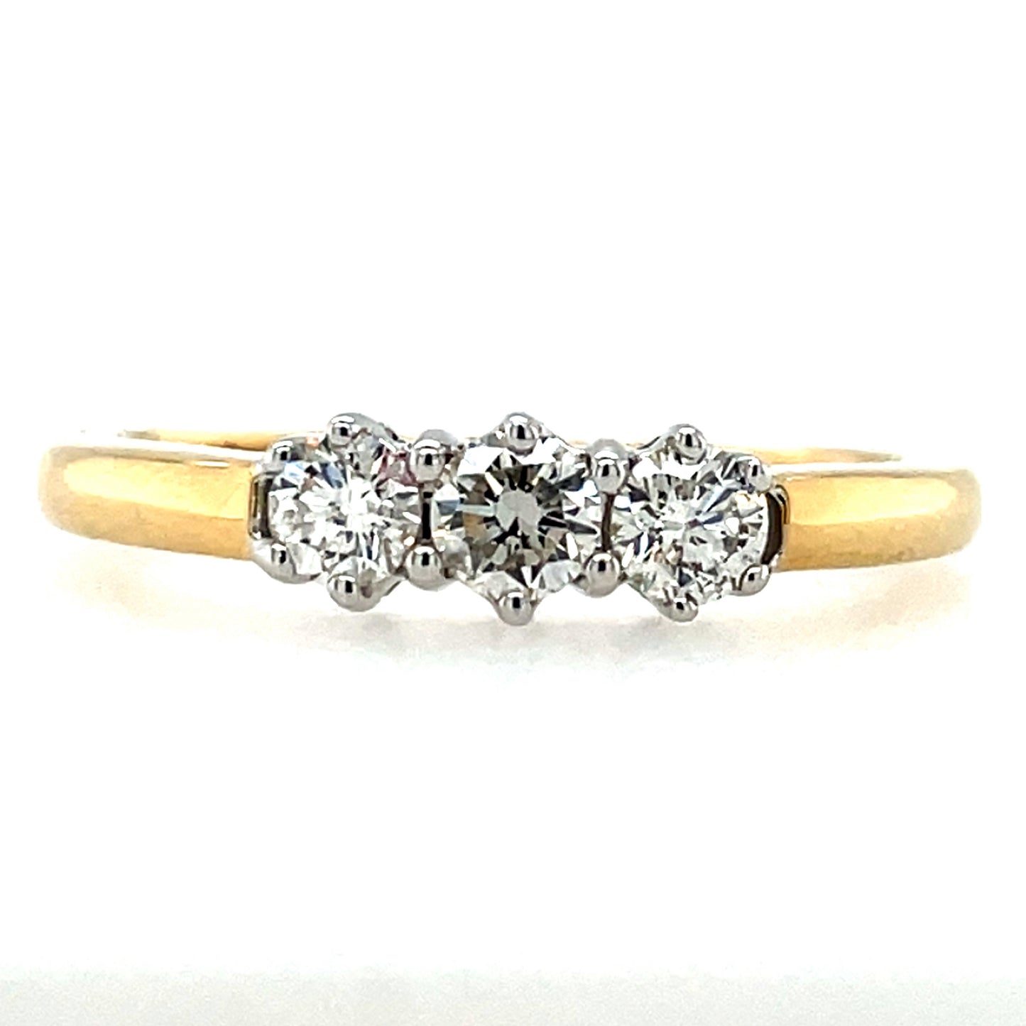 18ct Gold  Diamond Trilogy 0.50ct Ring Z11/13