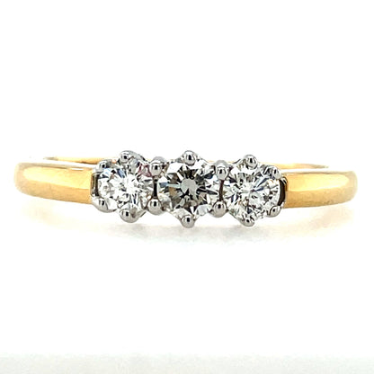 18ct Gold  Diamond Trilogy 0.50ct Ring Z11/13