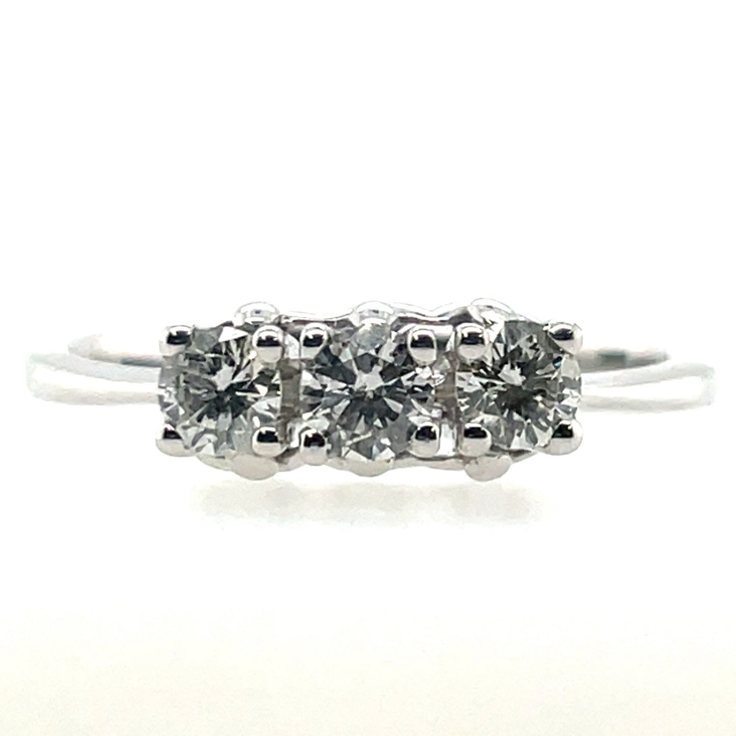 18ct White Gold Diamond Trilogy 0.45ct Ring Z11/14