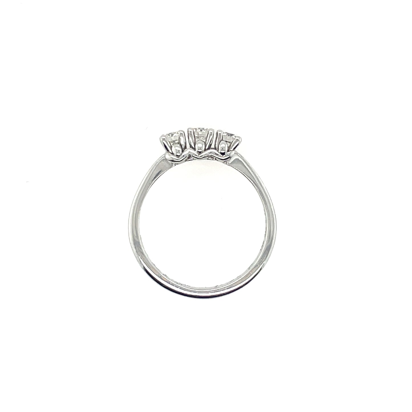 18ct White Gold Diamond Trilogy 0.45ct Ring Z11/14