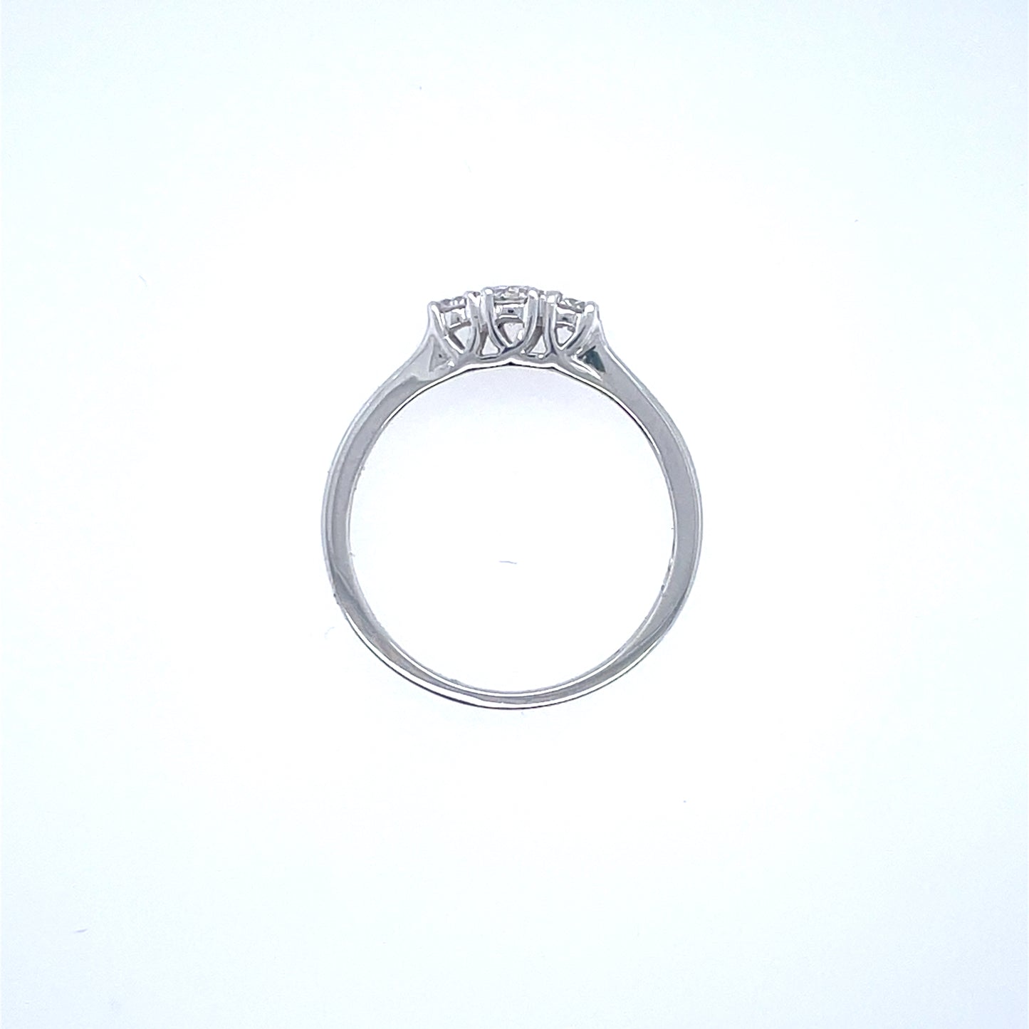 18ct White Gold Diamond Trilogy 0.35ct Ring Z11/32