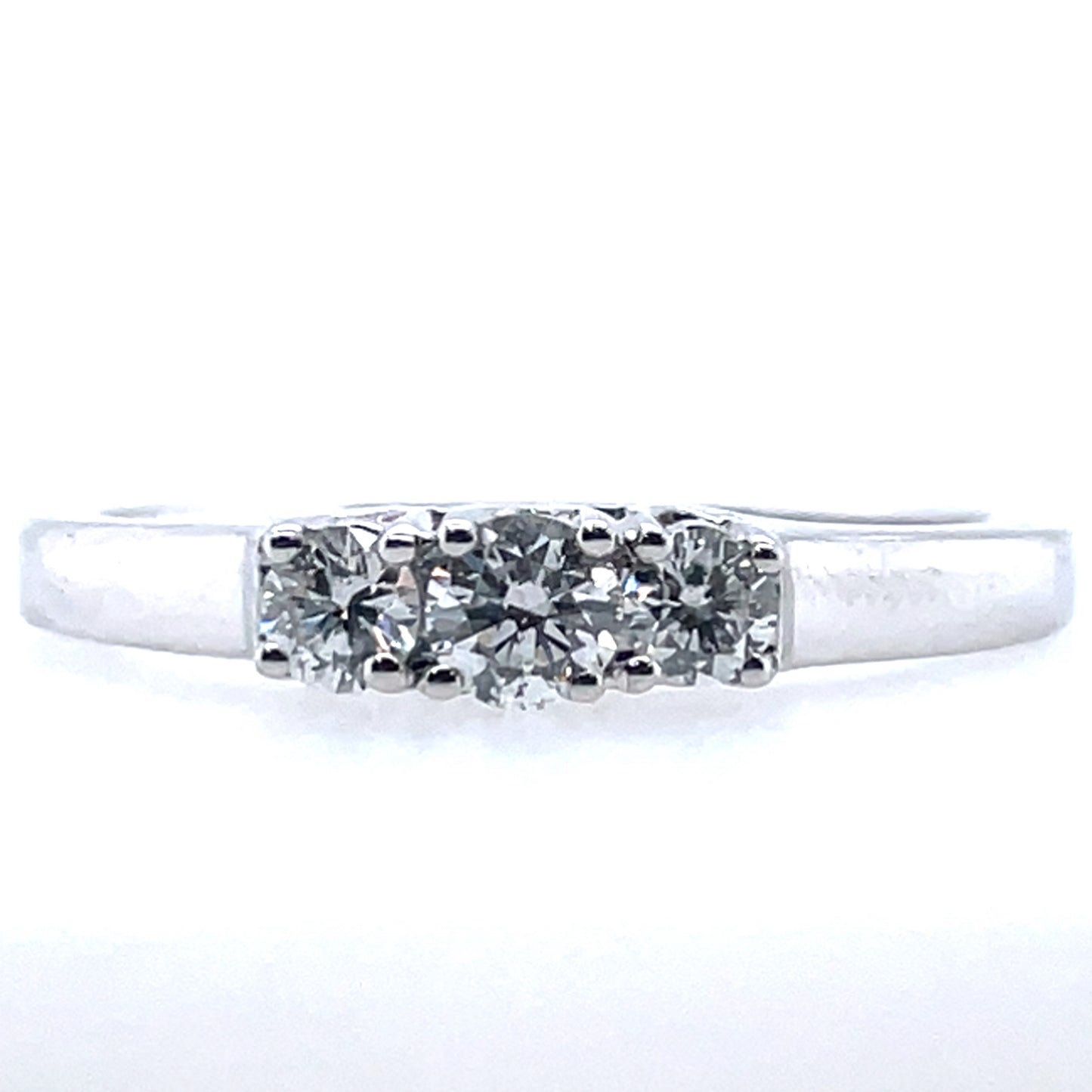 18ct White Gold Diamond Trilogy 0.35ct Ring Z11/32