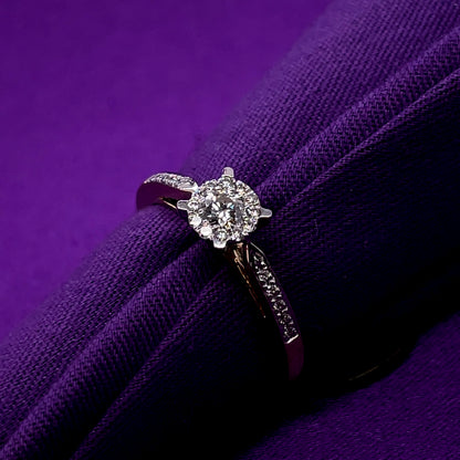 9ct Gold Diamond Solitaire 0.25ct Ring Z114