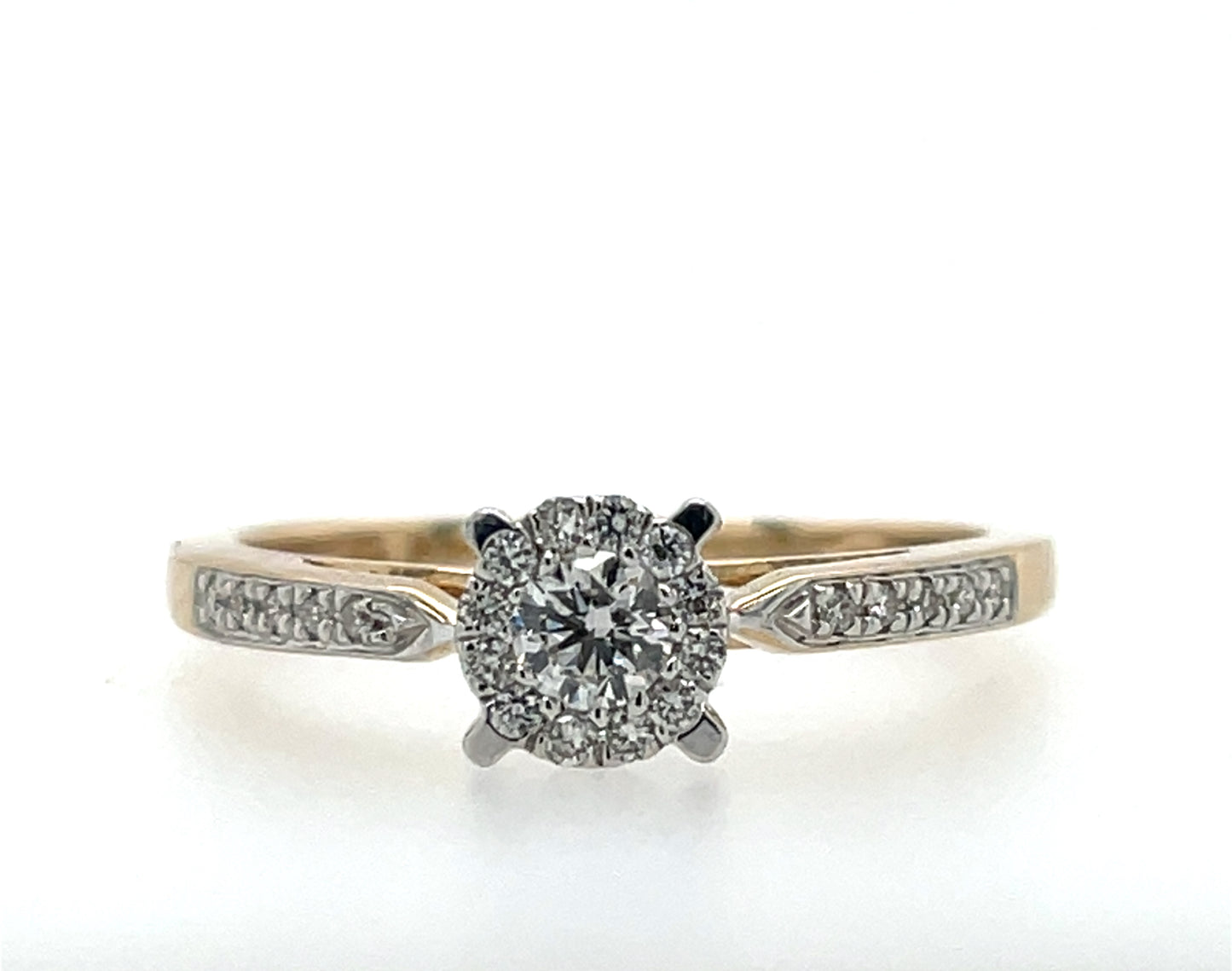 9ct Gold Diamond Solitaire 0.25ct Ring Z114