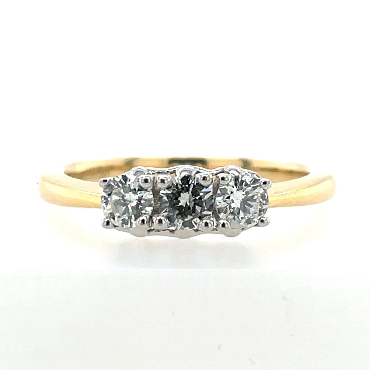 18ct Gold  Diamond Trilogy 0.45ct Ring Z11/31