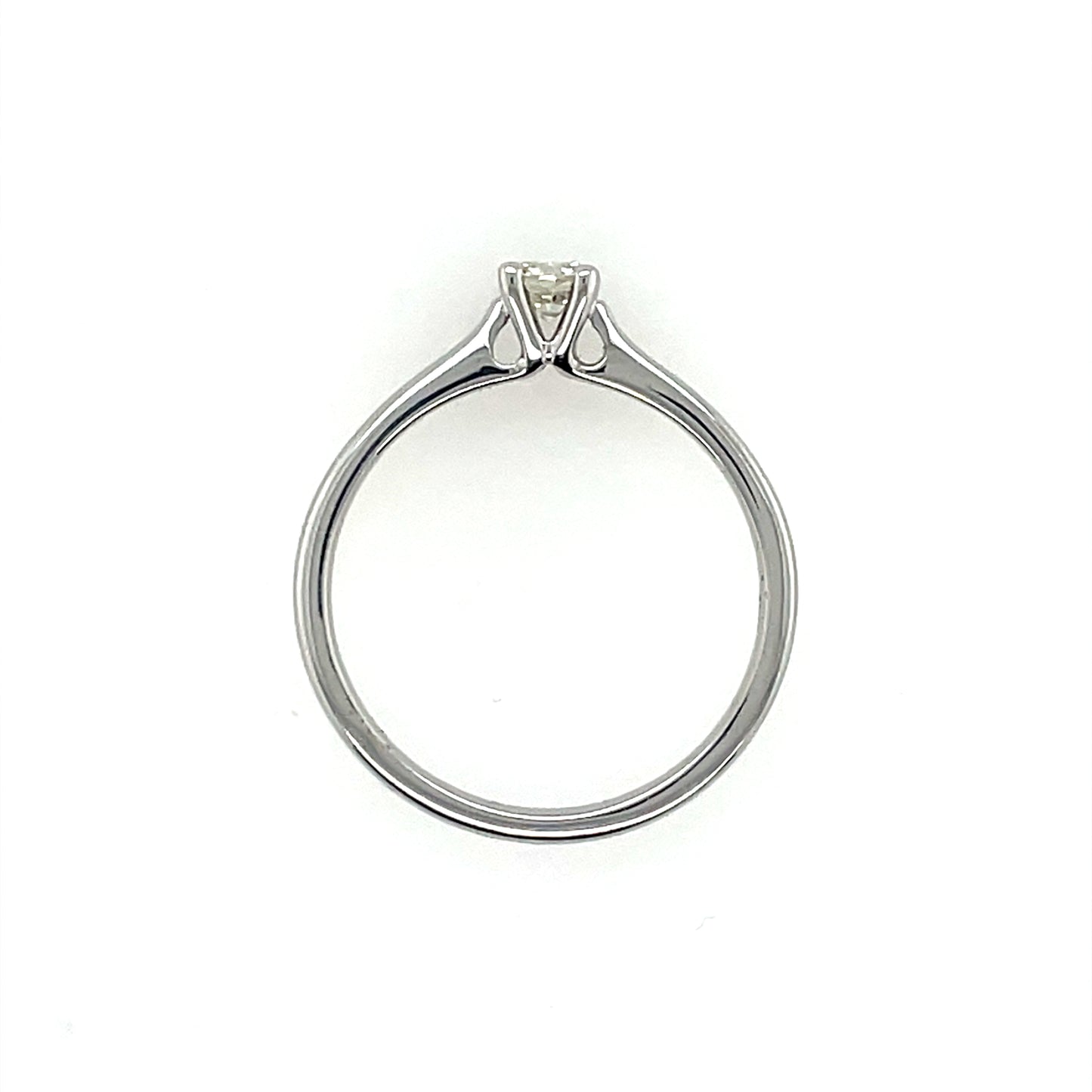 18ct White Gold Diamond 0.26ct Classic Solitaire Ring Z12/28