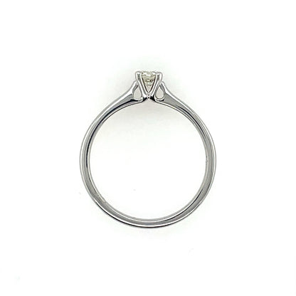 18ct White Gold Diamond 0.26ct Classic Solitaire Ring Z12/28