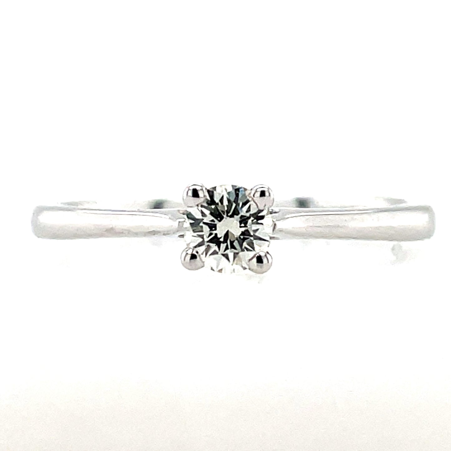 18ct White Gold Diamond 0.26ct Classic Solitaire Ring Z12/28
