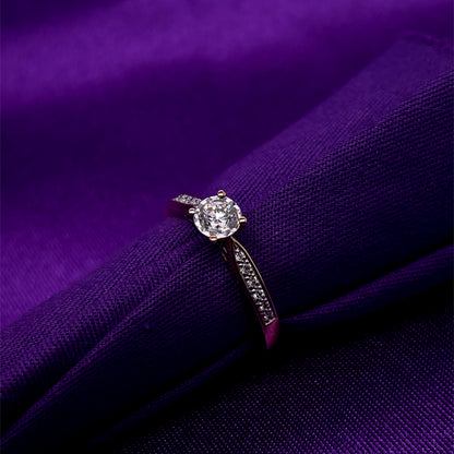 9ct Gold Diamond Solitaire 0.34ct Ring Z127Y