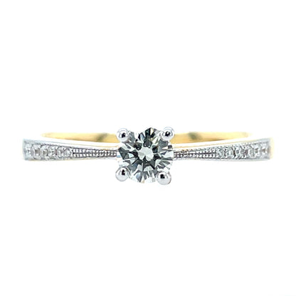 18ct Gold 0.31ct Diamond Classic Solitaire Ring Z12/7