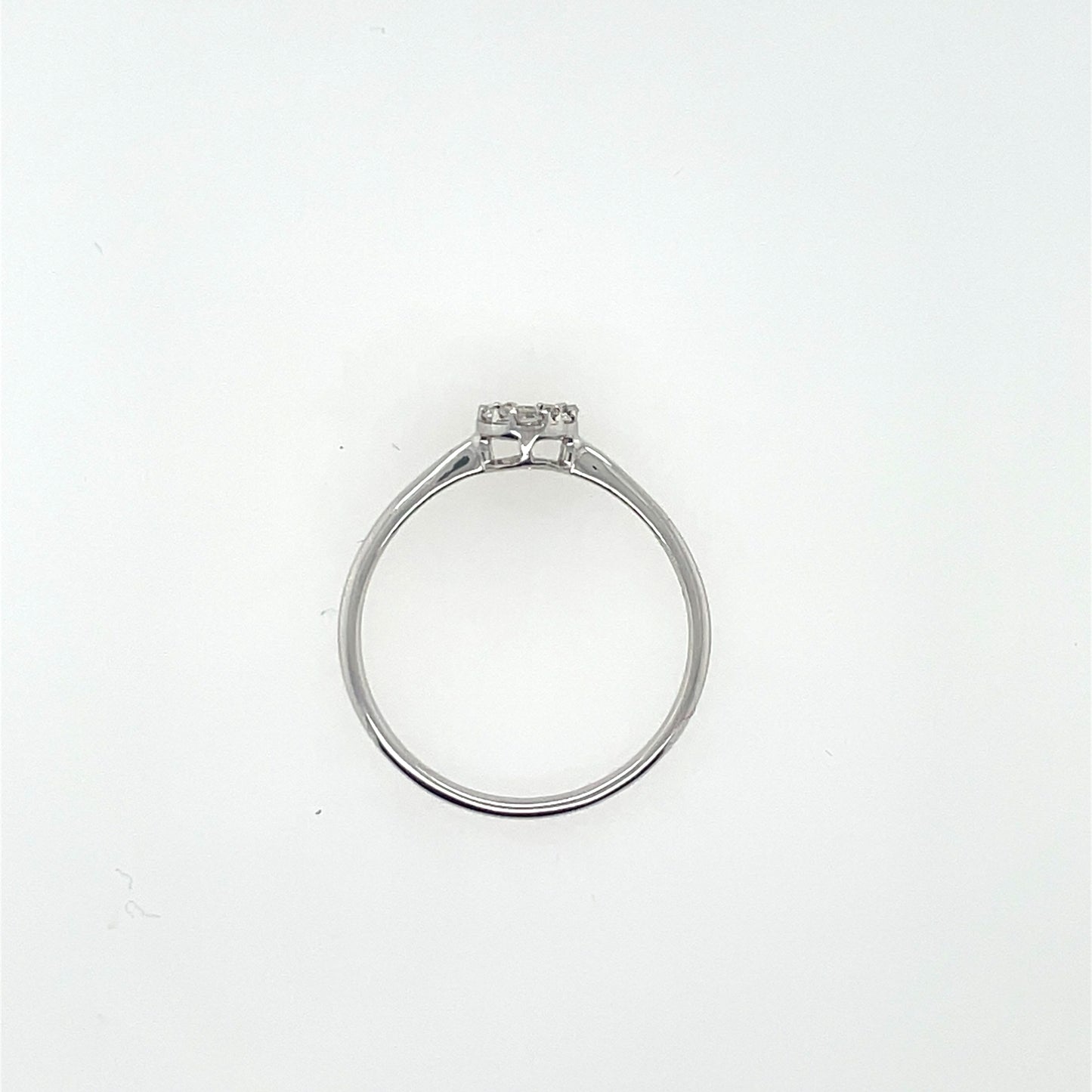 9ct White Gold Diamond  Halo 0.15ct  Ring Z136