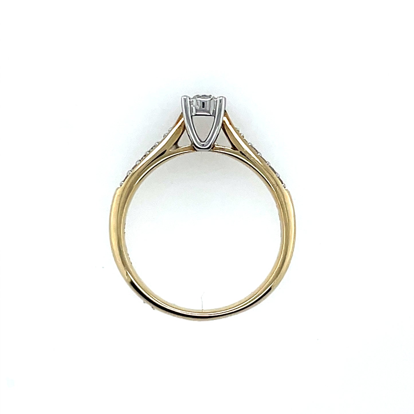 9ct Gold 0.19ct Diamond Classic Solitaire Ring Z151