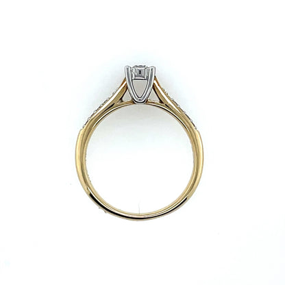 9ct Gold 0.19ct Diamond Classic Solitaire Ring Z151