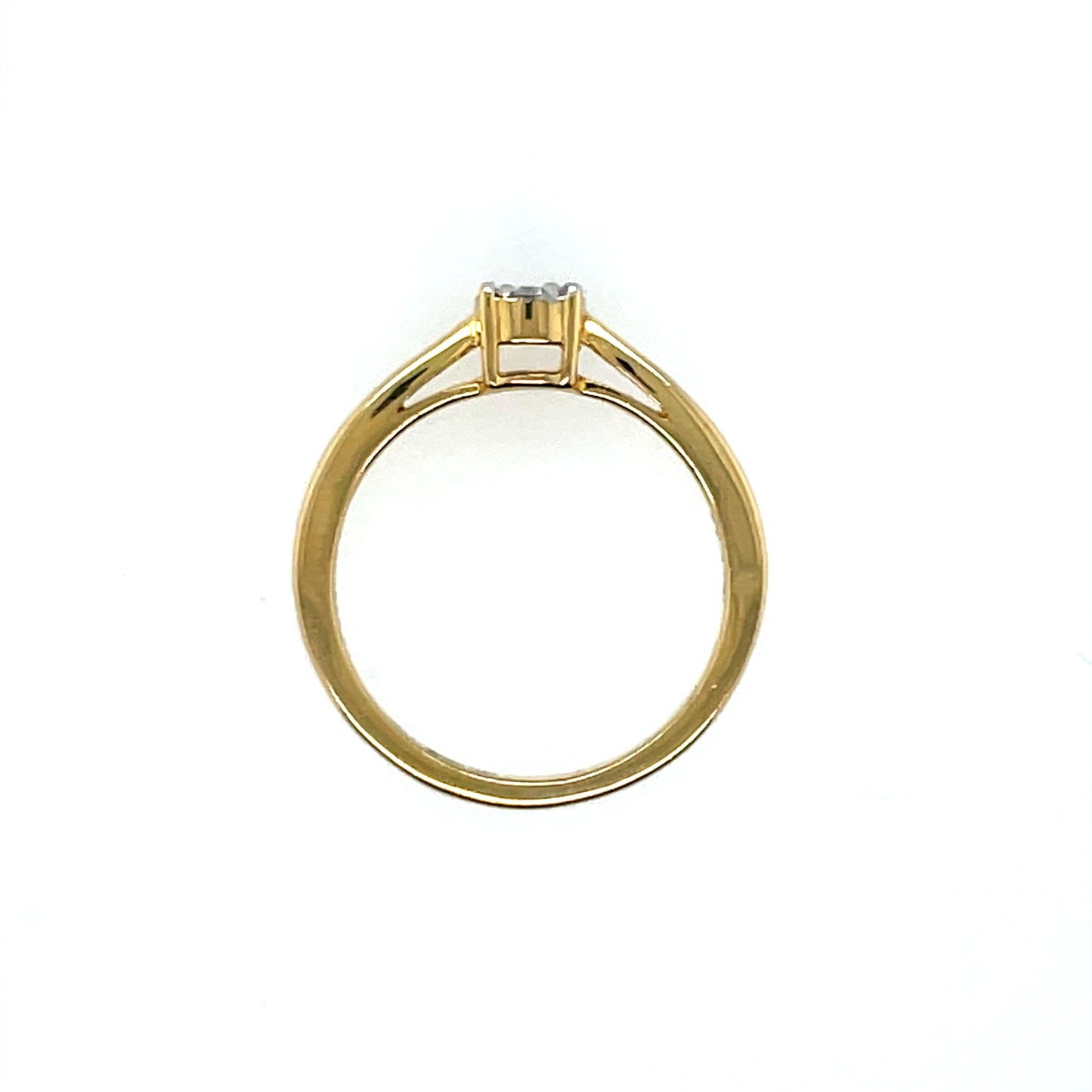 18ct Yellow Gold Diamond Halo Ring Z193