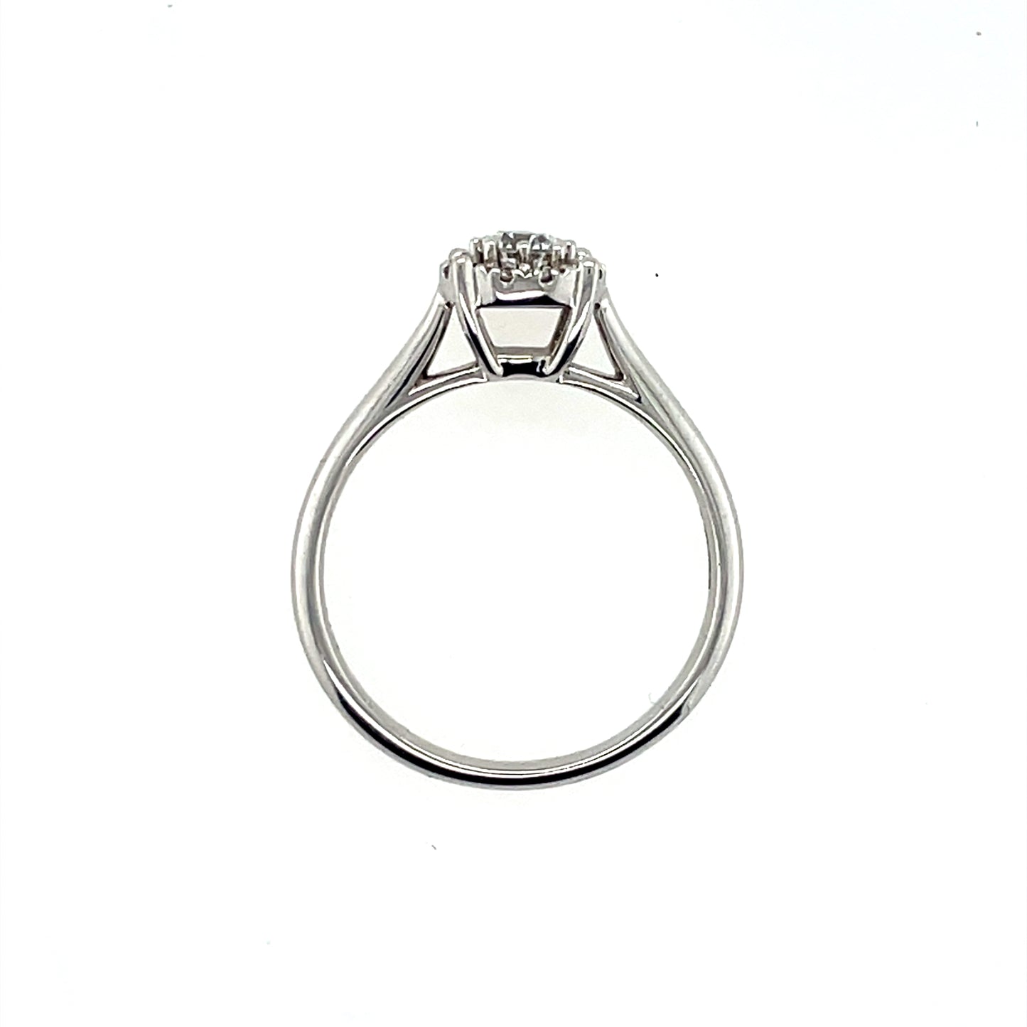 9ct White Gold Diamond Illusion Halo 0.30 Ring Z203