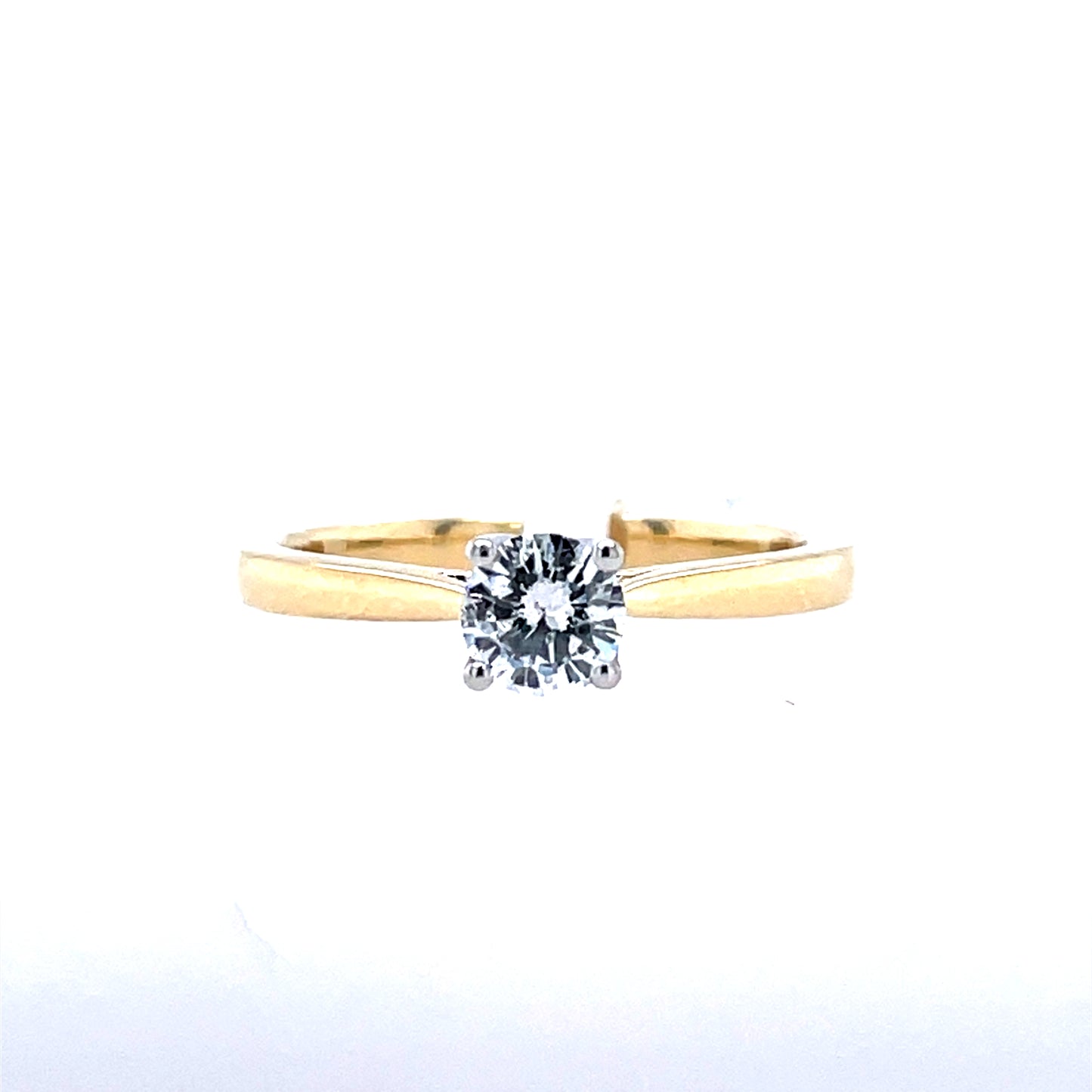 18ct Gold 0.52ct Natural Diamond Classic Solitaire Ring Z244