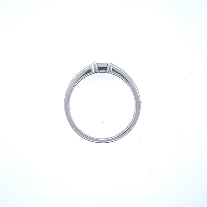 18ct White Gold Princess-Cut Diamond 0.21ct Solitaire Ring Z6/17