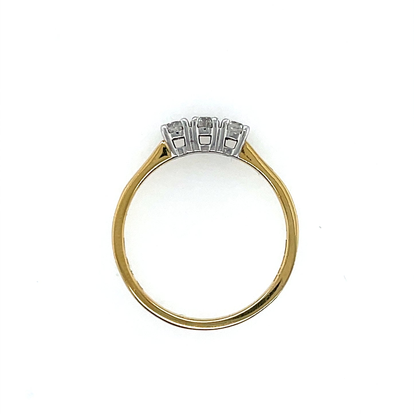 18ct Gold Diamond 0.30ct Trilogy Ring Z6/9
