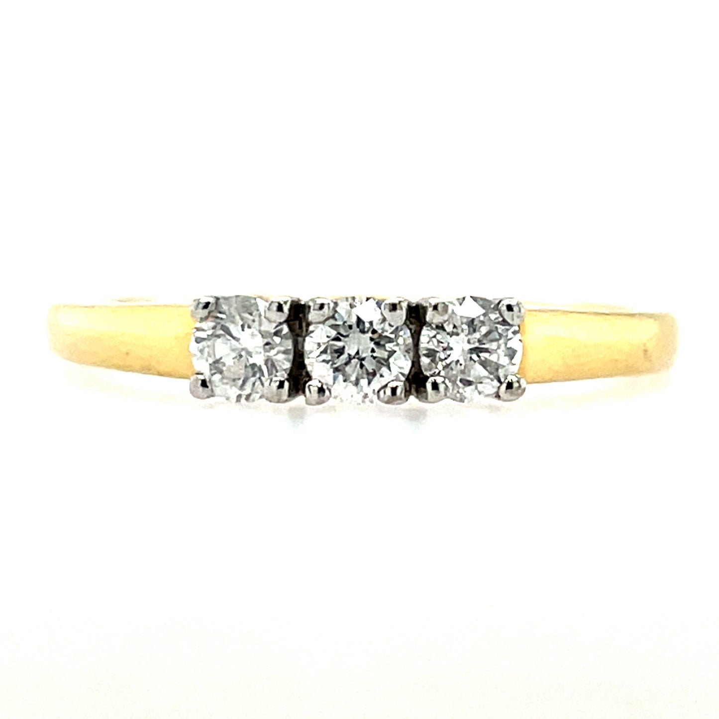 18ct Gold Diamond 0.30ct Trilogy Ring Z6/9
