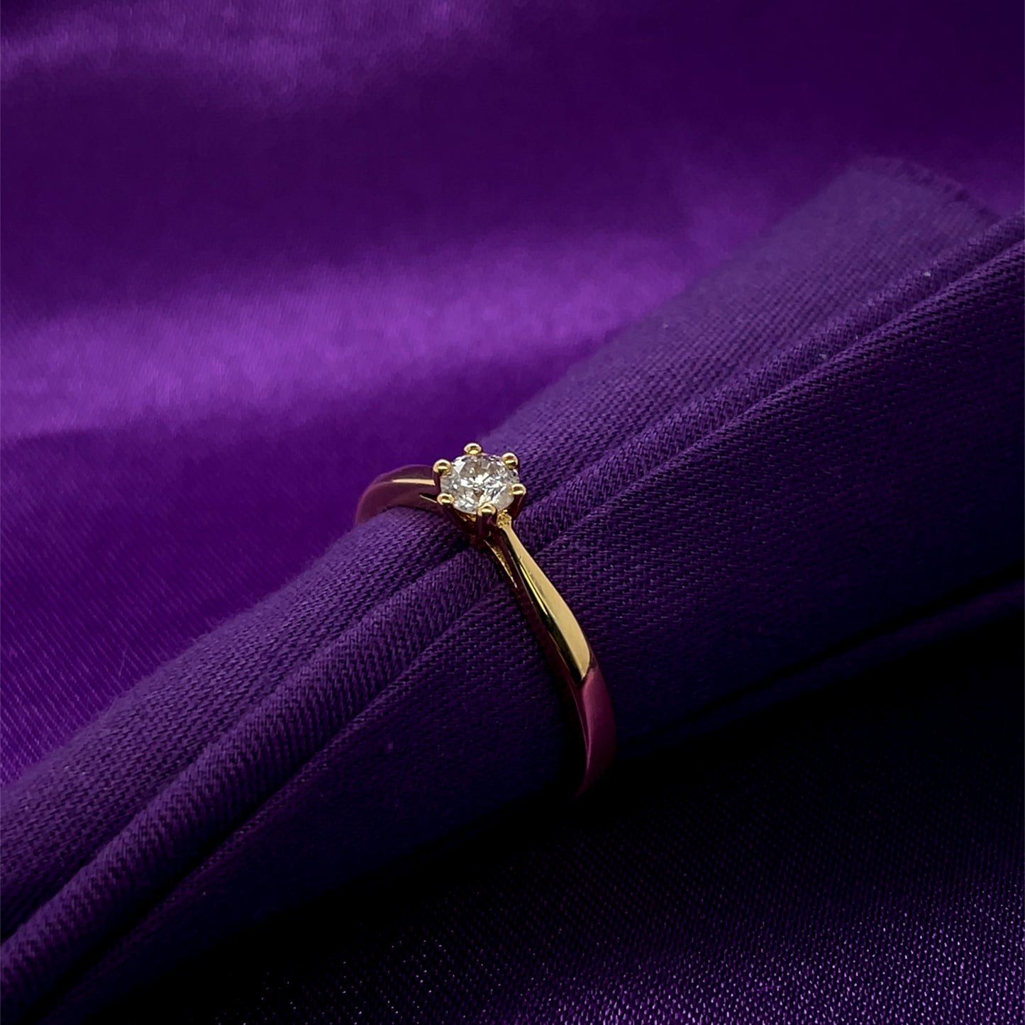 18ct Gold 0.25ct Diamond Classic Solitaire Ring Z7/19