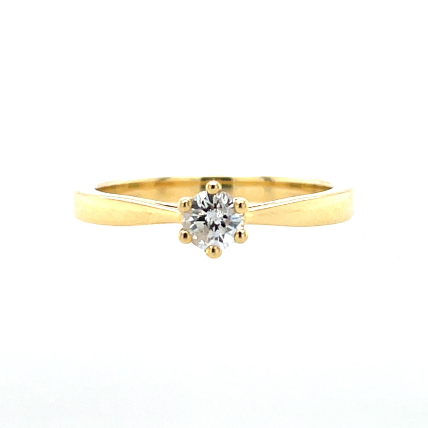 18ct Gold 0.25ct Diamond Classic Solitaire Ring Z7/19