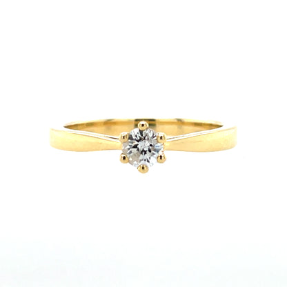 18ct Gold 0.25ct Diamond Classic Solitaire Ring Z7/19