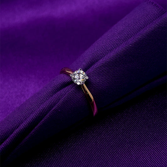 18ct Gold 0.40ct Diamond Classic Solitaire Ring Z9/12